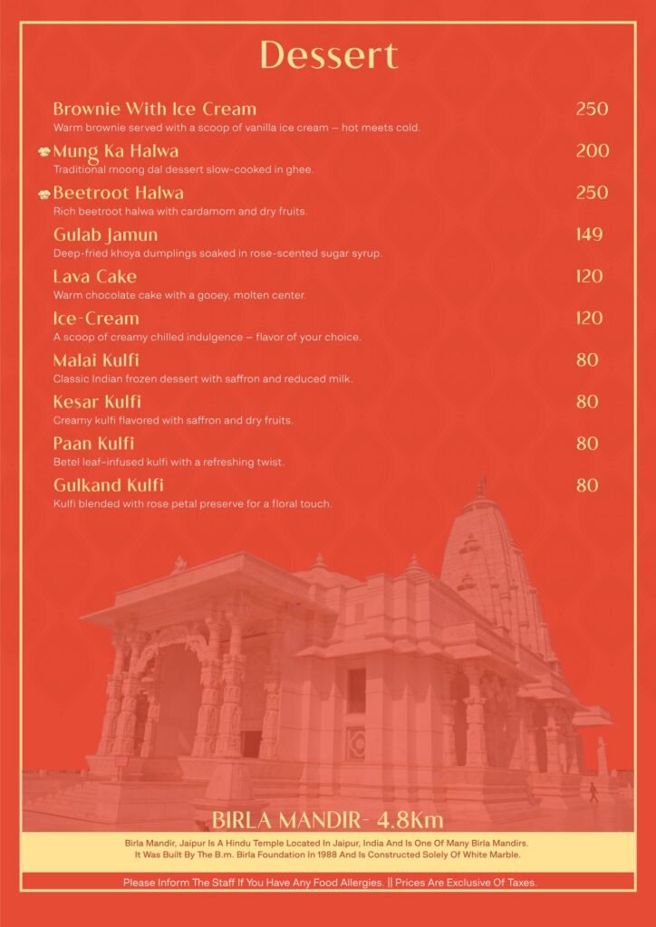 Govindam Retreat menu page 13