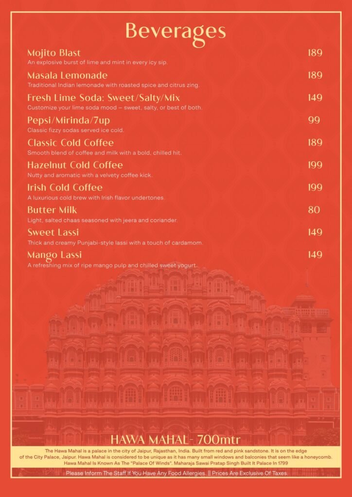 Govindam Retreat menu page 2