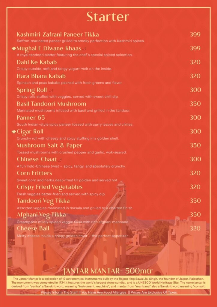 Govindam Retreat menu page 4