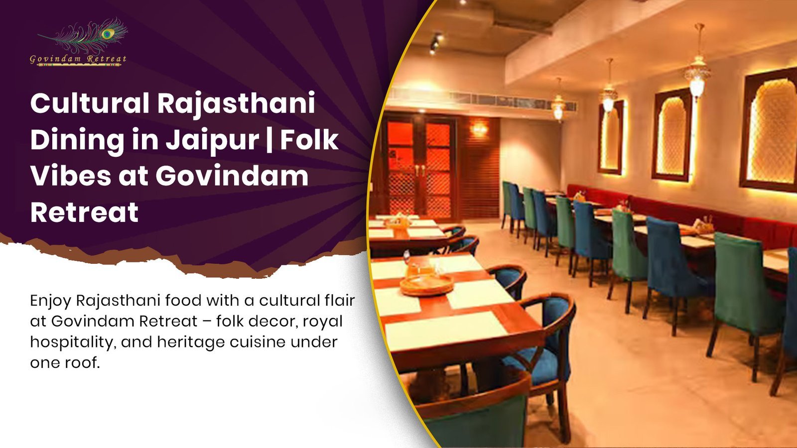 Rajasthani Cultural Dining Jaipur: Immersive Heritage Experience at Govindam Retreat