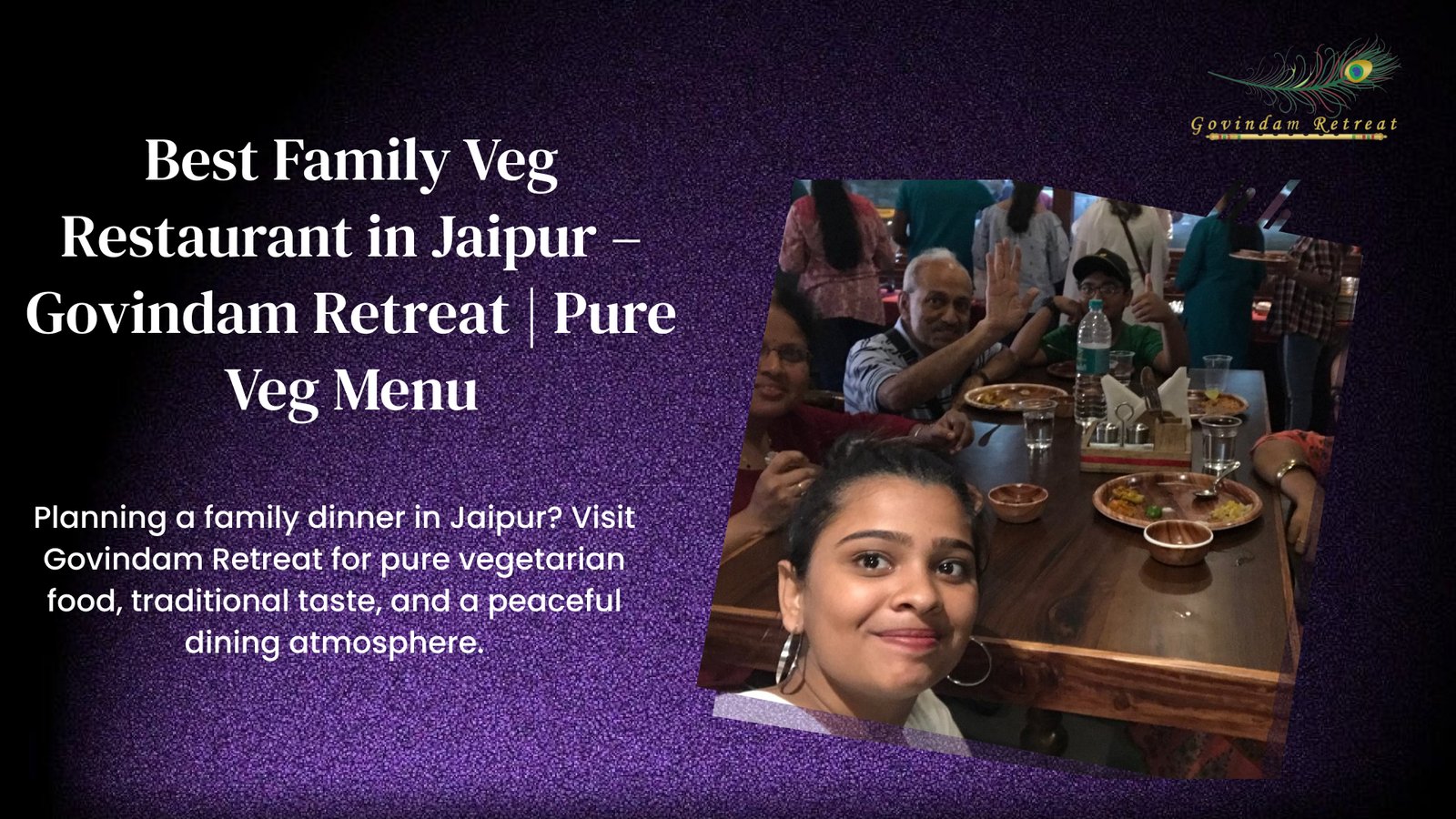 Best Family Veg Restaurant Jaipur: Govindam Retreat Pure Menu