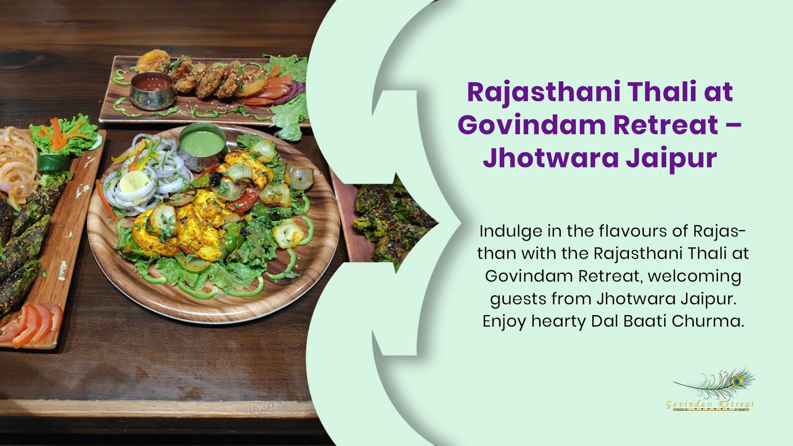 Rajasthani Thali Jhotwara Jaipur: Govindam Retreat’s Heritage
