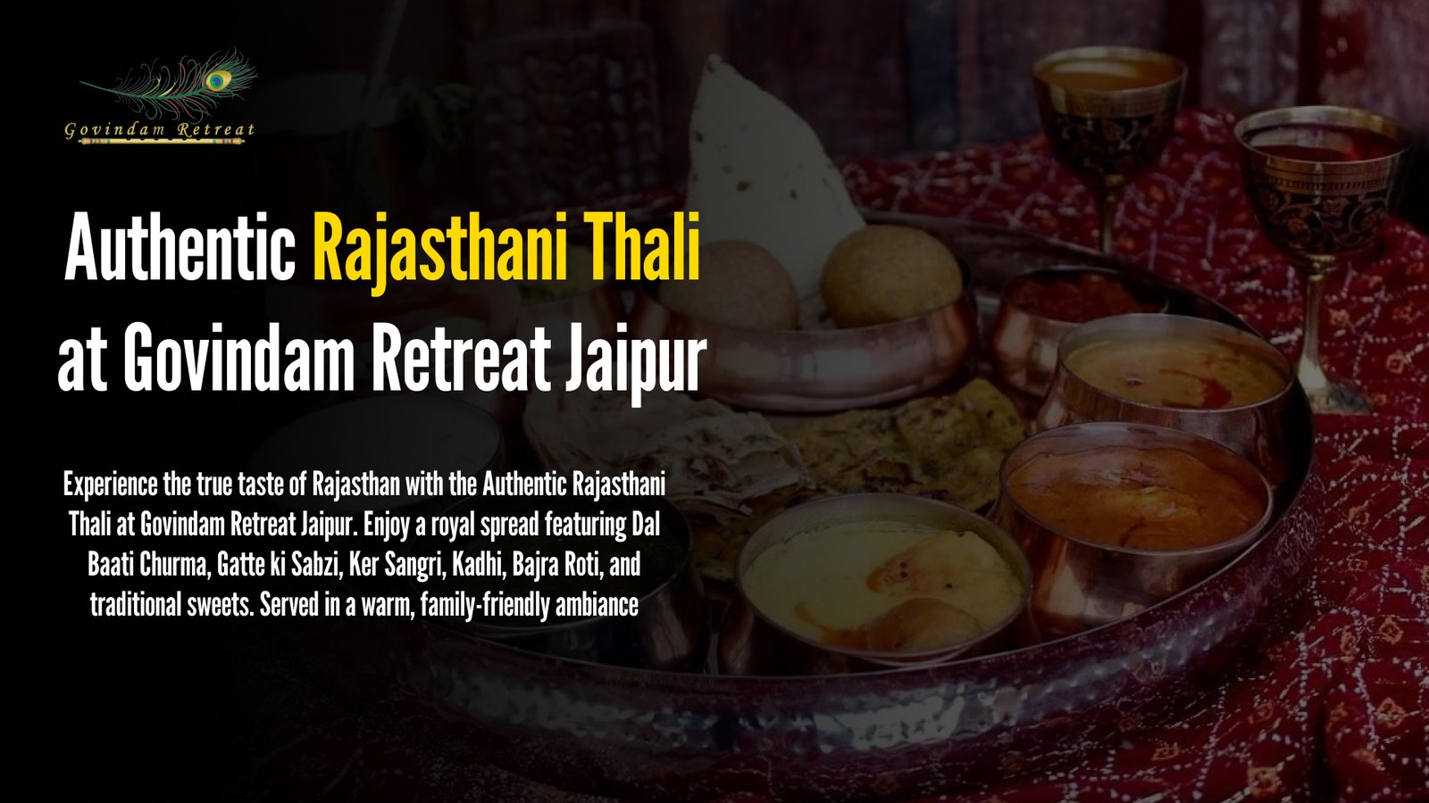 Authentic Rajasthani Thali Jaipur: Govindam Retreat’s Heritage