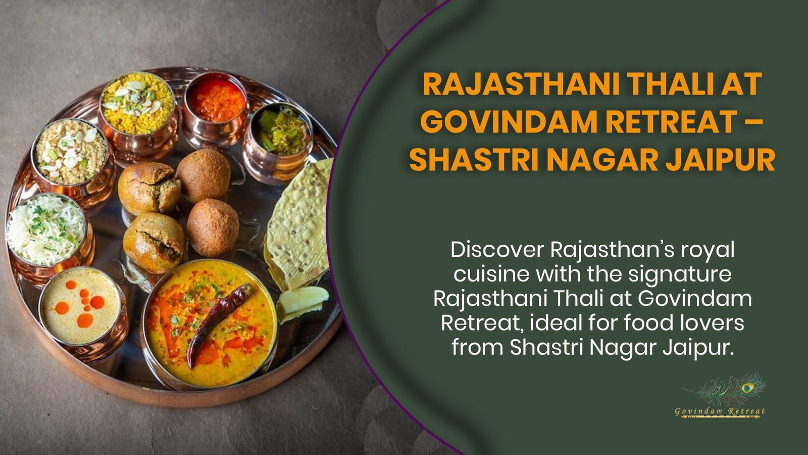 Rajasthani Thali Shastri Nagar Jaipur: Govindam’s Signature