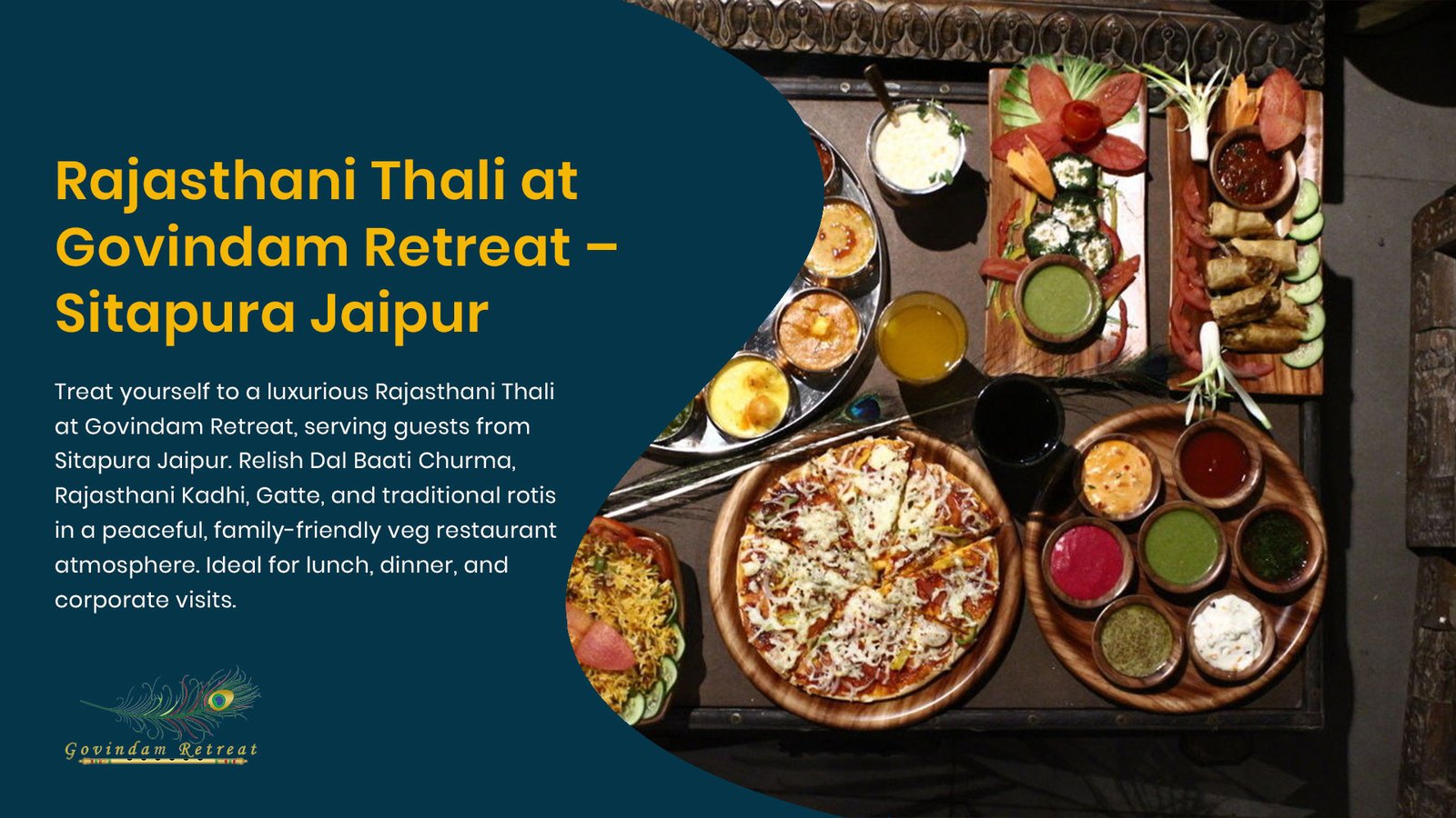 Rajasthani Thali Sitapura Jaipur: Govindam Retreat’s Luxury