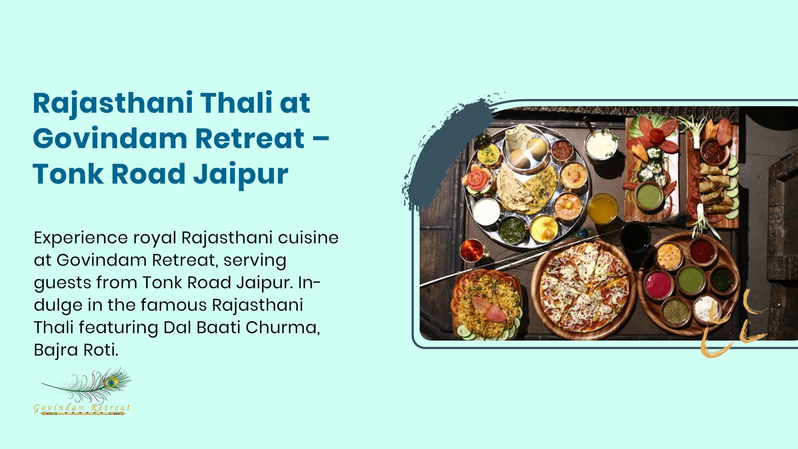 Rajasthani Thali Tonk Road Jaipur: Govindam Retreat’s Famous Feast