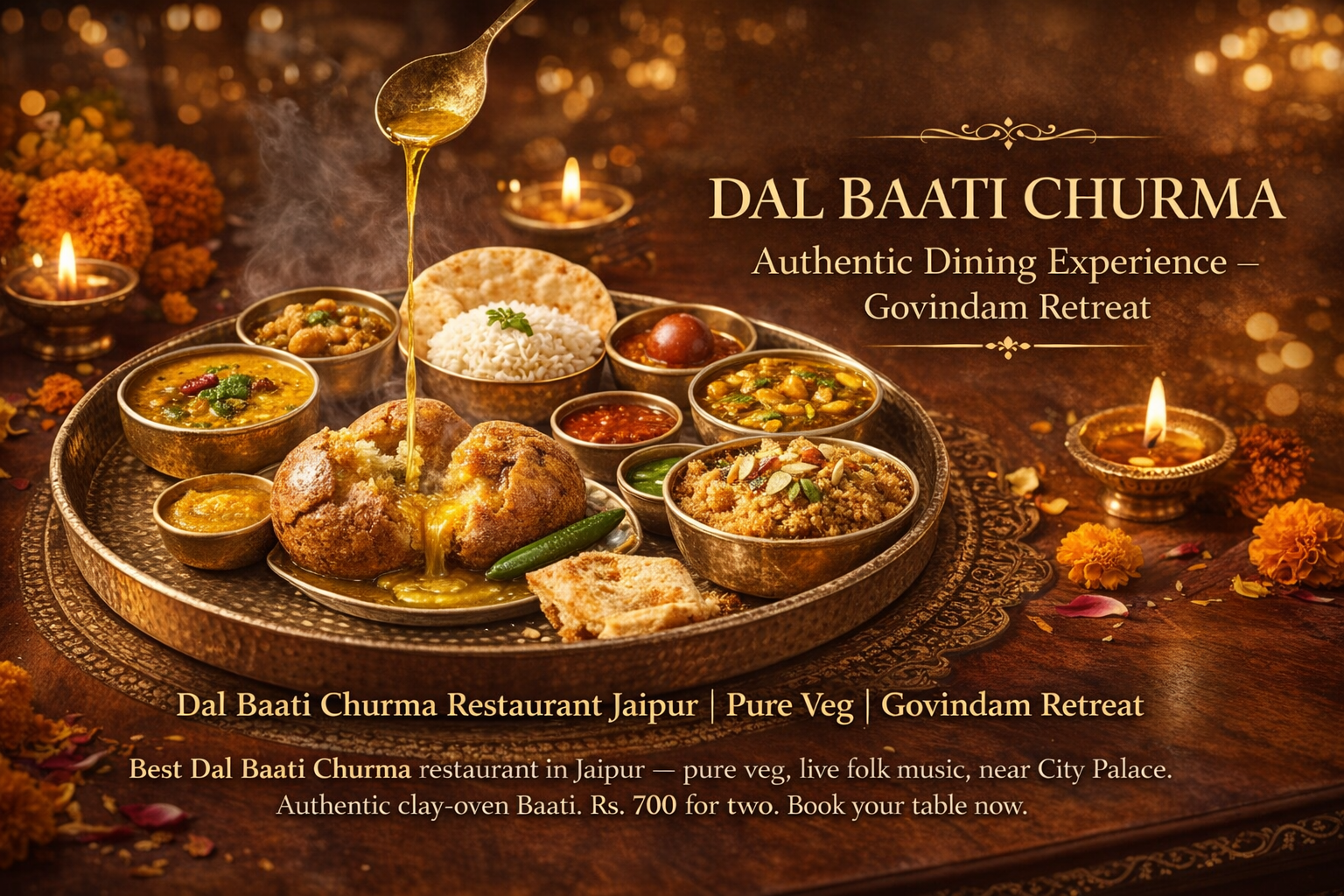 Dal Baati Churma Restaurant Jaipur | Pure Veg | Govindam