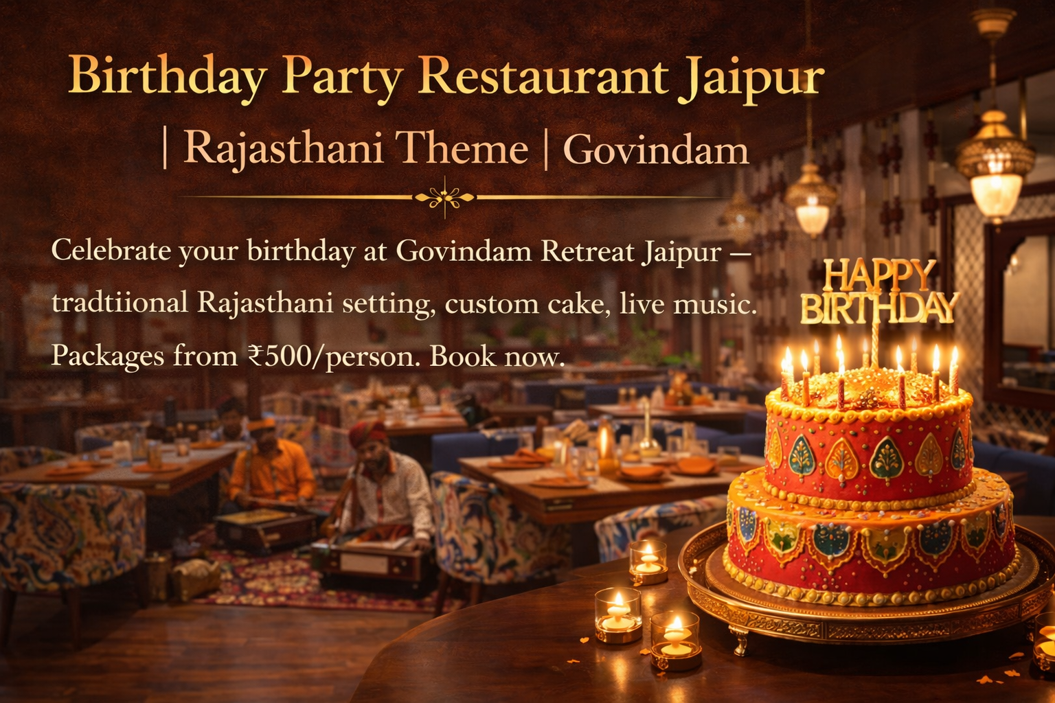 Birthday Party Restaurant Jaipur | Rajasthani Theme | Govindam