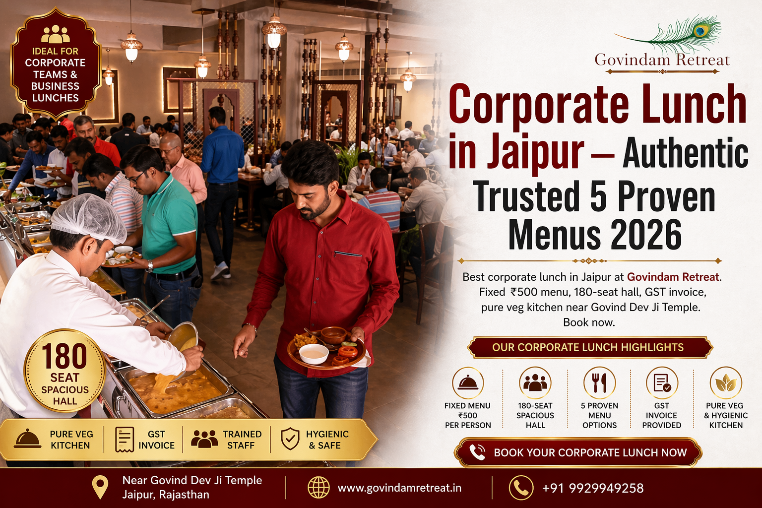 Corporate Lunch in Jaipur — Authentic Trusted 5 Proven Menus 2026