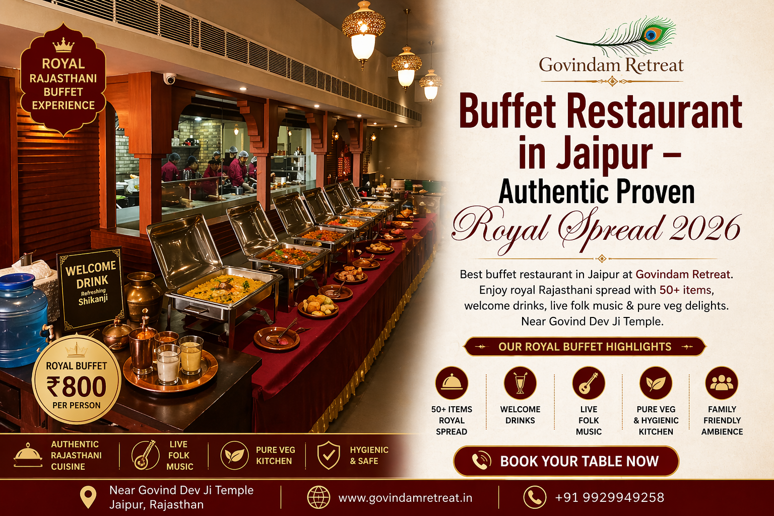Buffet Restaurant in Jaipur — Authentic Proven Royal Spread 2026
